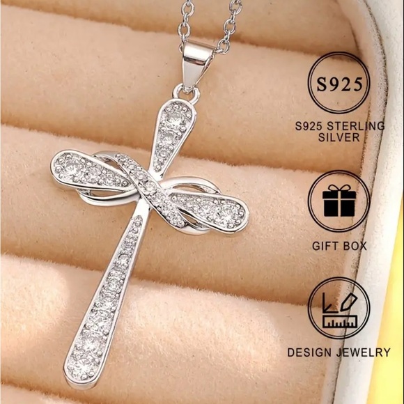 For nblessings4 NEW Elegant 925 Sterling Silver Cross Pendant Necklace - Picture 4 of 5
